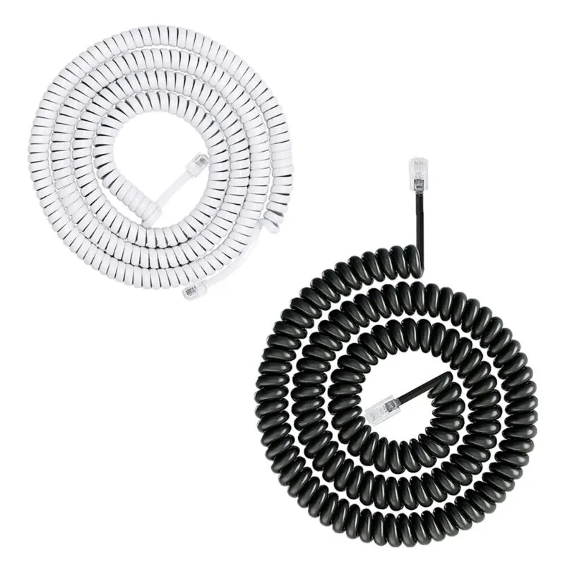 Flexible RJ9 RJ11 4P4C Handsets Cord 200cm 300cm Telephone Line For Office Staff And Home Communication Needs