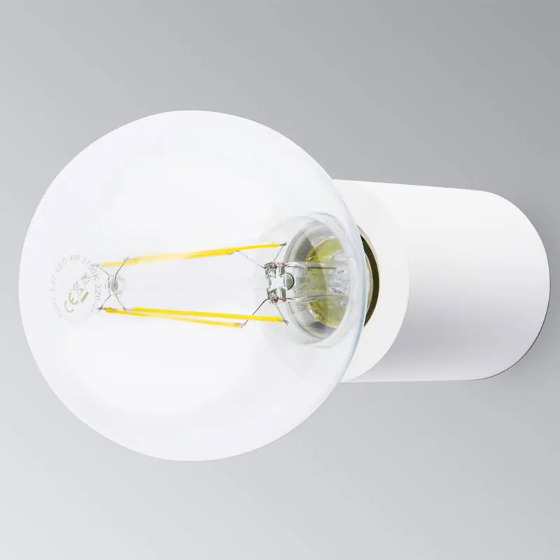 Ten – minimalistyczna lampa ścienna, biała