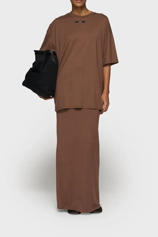 10DAYS Long Skirt Truffle Maat: M | Maxi Rokken Outlet | Dames | Bruin