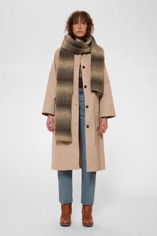 Nudie Jeans Oda Knitted Scarf Multi Maat: OS | Sjaals Outlet | Dames | Grijs