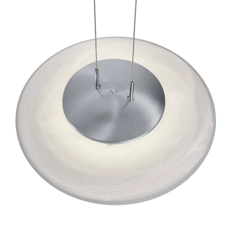 Lampa wisząca LED Findus, nikiel matowy/chrom