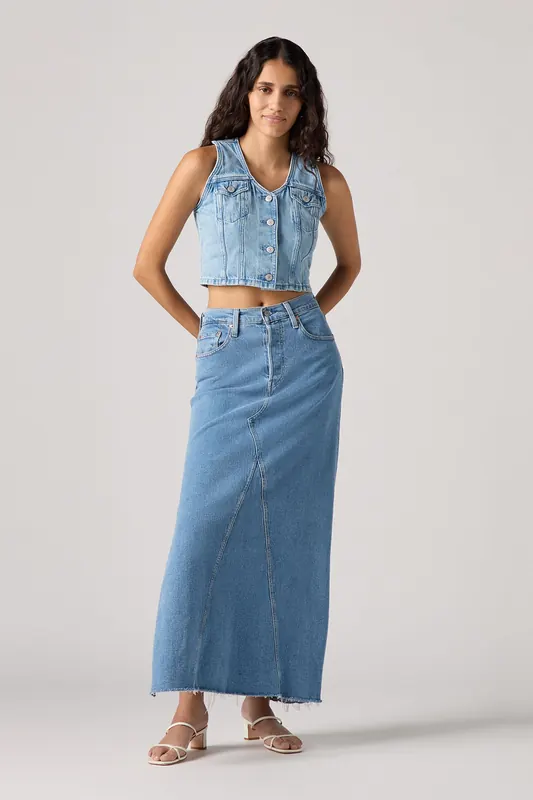 Levi's Long Skirt Maat: W26 | Spijkerrokken Outlet | Dames | Blauw