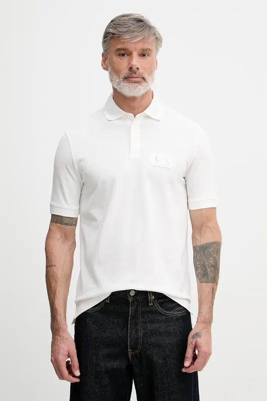 Armani Exchange polo męskie bawełniane