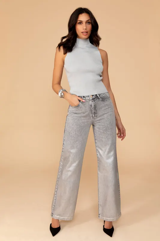 Freebird Melody Foil Jeans Grey Maat: W26 | Jeans Outlet | Dames | Grijs