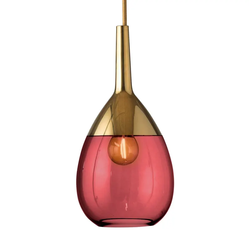 EBB & FLOW Lute S lampa wisząca złota rubinowa