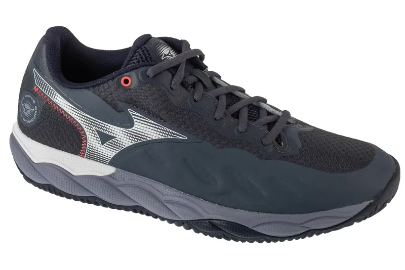 Mizuno Wave Enforce Court CC Tennis 61GC243505, Męskie, Szare, buty do tenisa, skóra syntetyczna, rozmiar: 41