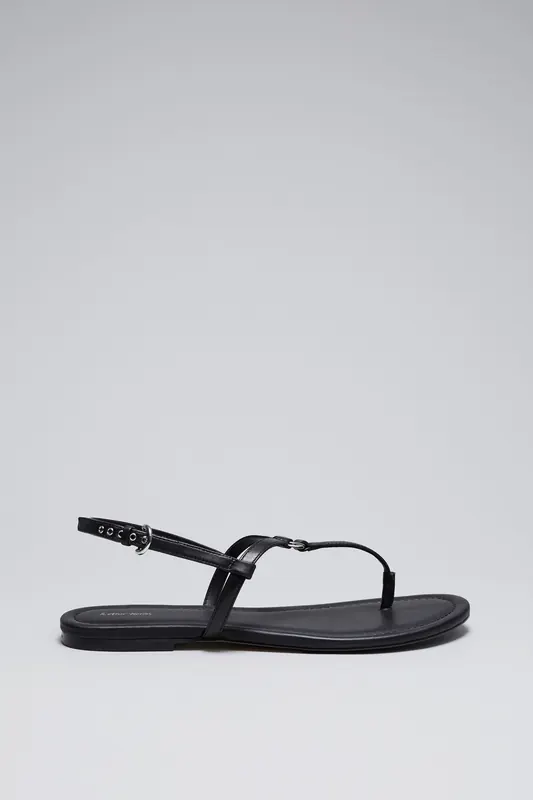 & Other Stories Dione Summer Flat Black Maat: 36 | Sandalen Outlet | Dames | Zwart