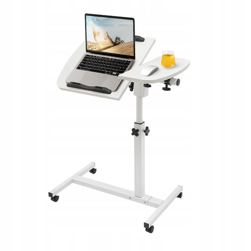 Regulowany Toczący Się Stolik Pod Laptopa Komputer Statyw Biurkowy Z Kółkami 60*40cm