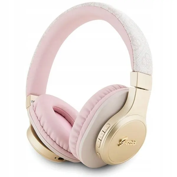 Słuchawki nauszne Guess 4G Script Bluetooth różowe Guess