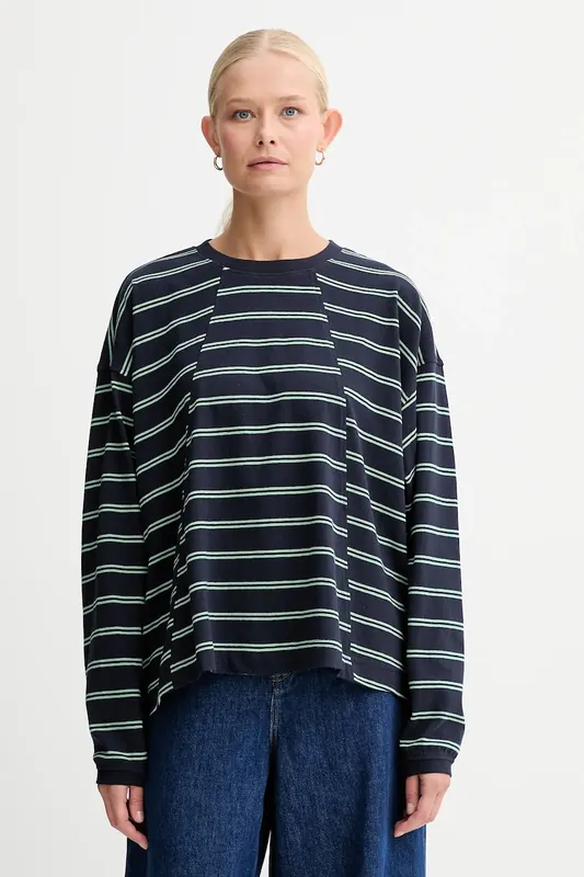 G-Star t-shirt bawełniany A line stripe oversized