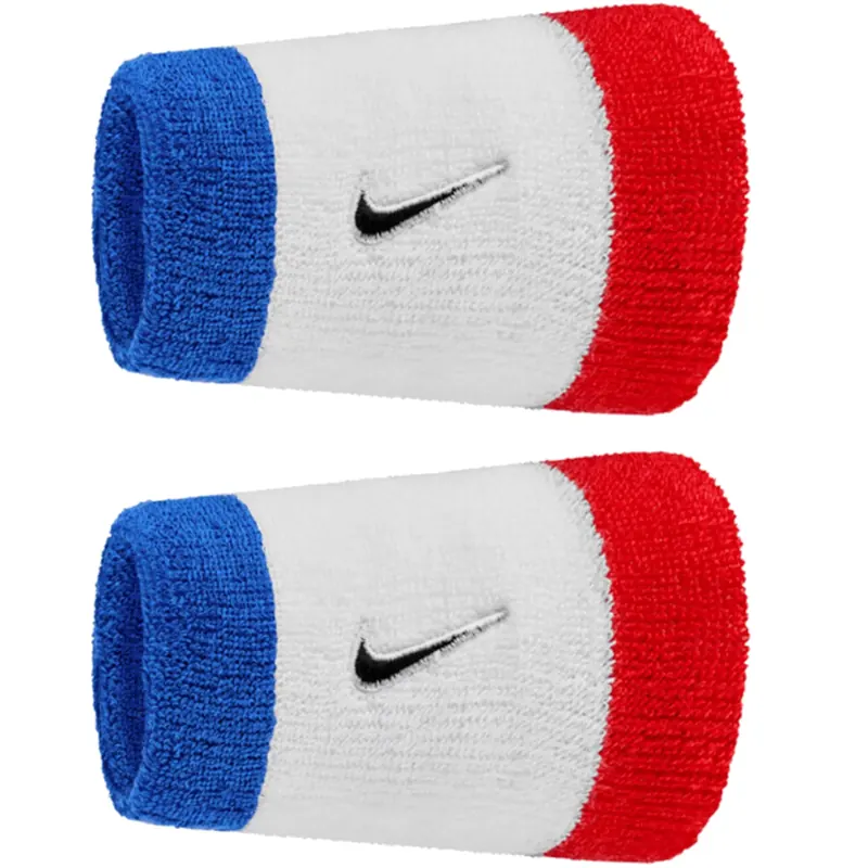 Nike Swoosh Classic Double Wide Wristbands 2PK N1012406-467, Unisex, Białe, opaski na rękę, bawełna, rozmiar: One size