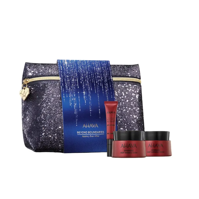 Zestaw Ahava Ahava Apple-y Ever After: AOS Advanced Deep Wrinkle 50 ml + Apple Of Sodom od 50 ml + AOS Advanced Deep Wrinkle 15 ml + beauty