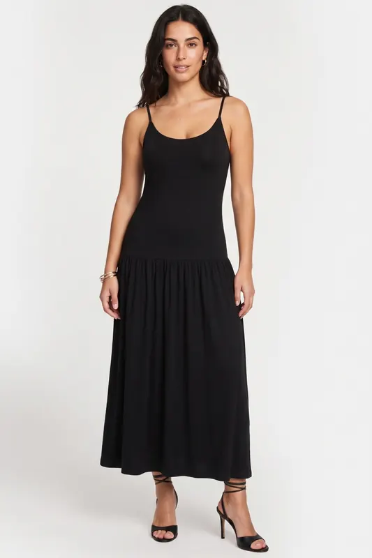ARKET Monaco Dress Black Maat: L | Maxi Jurken Outlet | Dames | Zwart
