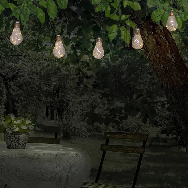 Łańcuch świetlny solarny LED żarówka, 10-punktowy