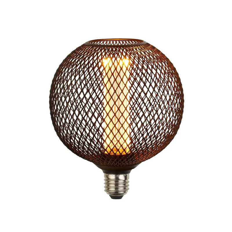 Żarówka LED E27 Mesh 3,5W 1 800 K Ø12cm czarna