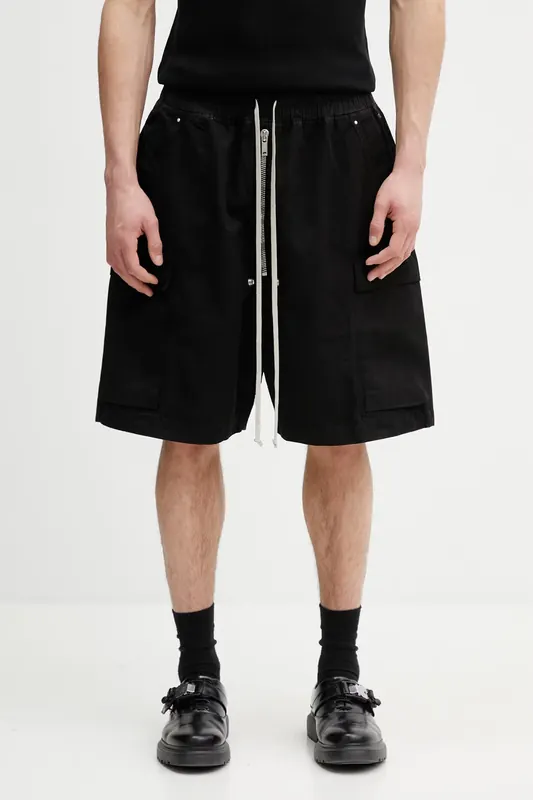 Rick Owens DRKSHDW Cargobela szorty bawełniane męskie
