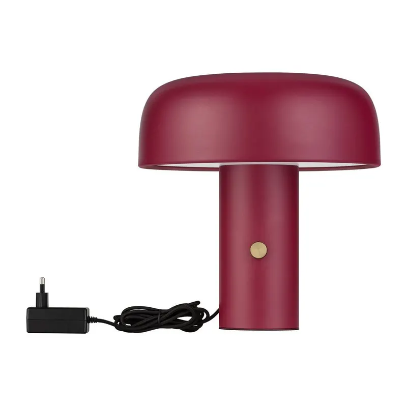 Bordowa metalowa lampa stołowa LED ze ściemniaczem (wysokość 31 cm) Noelia – Nova Luce