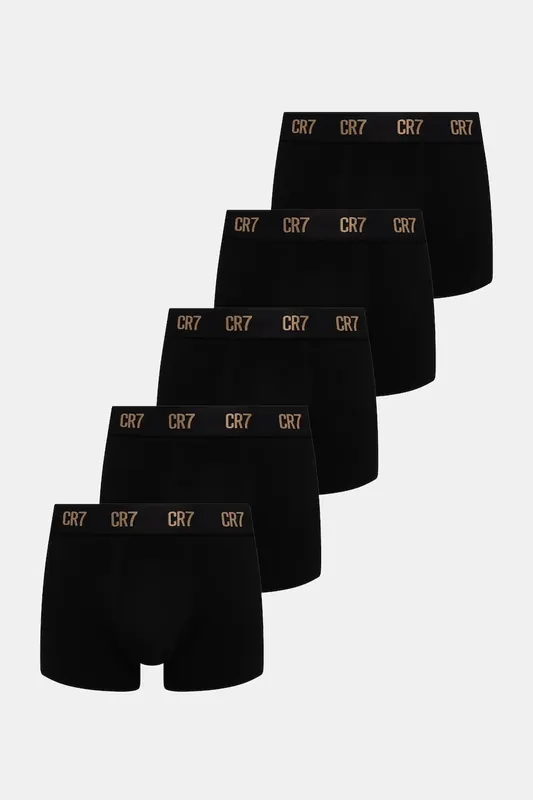 CR7 Cristiano Ronaldo bokserki dopasowane męskie bawełniane z elastanem 5-pack