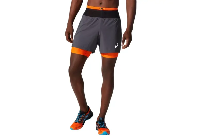 Asics Fujitrail Short 2011B898-020, Męskie, Szare, spodenki, nylon, rozmiar: XS