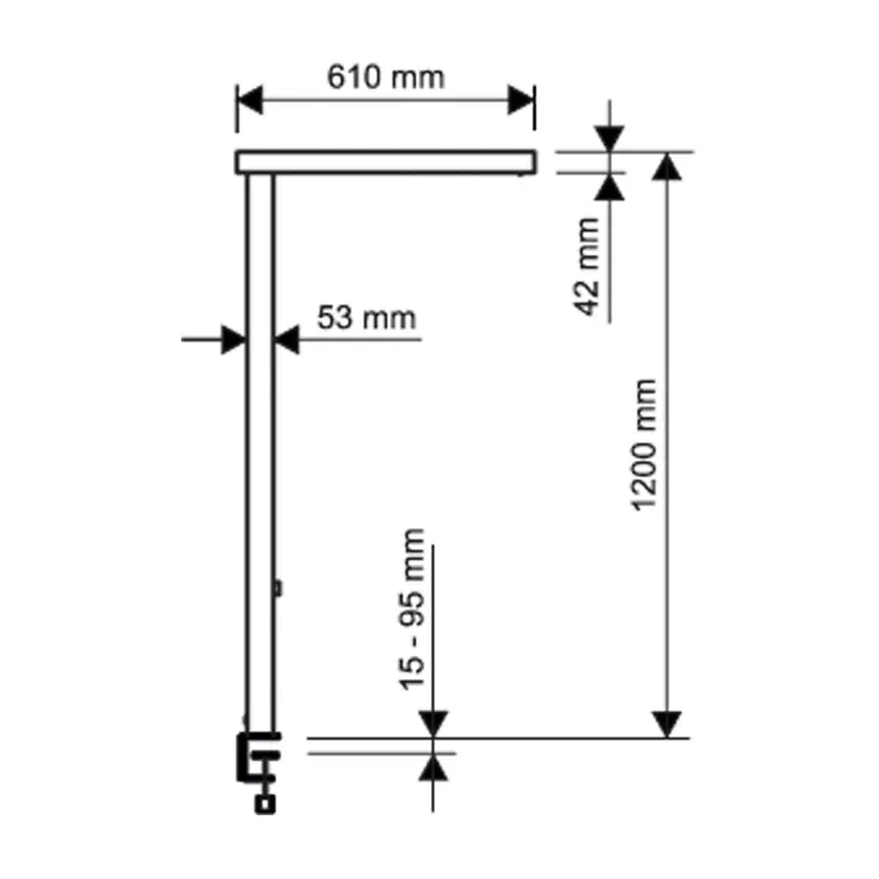 Lampa stołowa LED z czujnikiem MAULjuvis, czarna 120 cm ściemniana podstawa