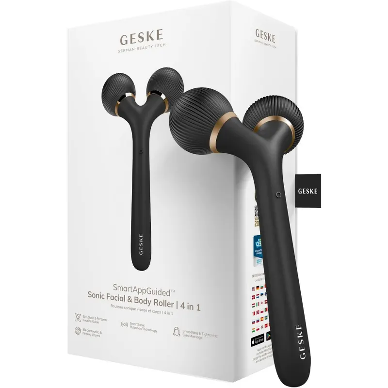 Geske 4 w 1 Sonic Face and Body Massager (Roller) - Wariant: Szary