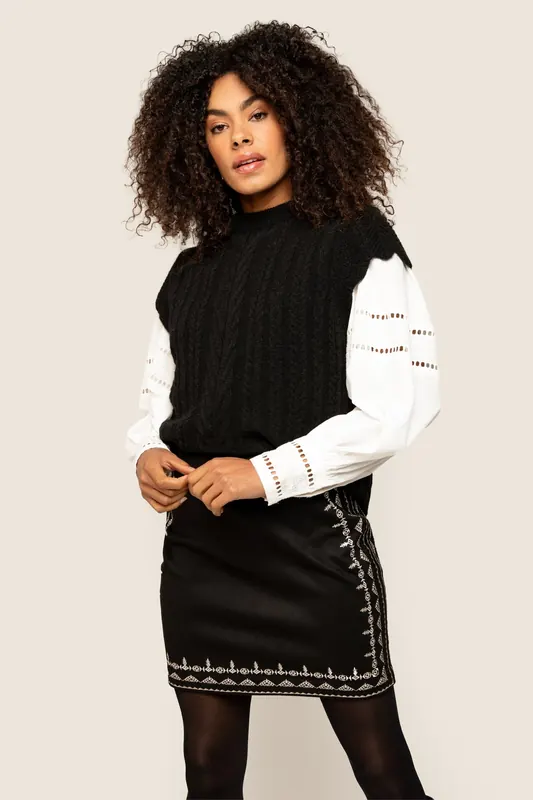 Freebird Sanna Skirt Black Maat: XS | Mini Rokken Outlet | Dames | Zwart