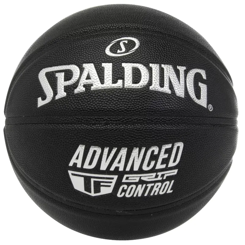 Spalding Advanced Grip Control In/Out Ball 76871Z, Unisex, Czarne, piłki do koszykówki, Skóra kompozytowa, rozmiar: 7