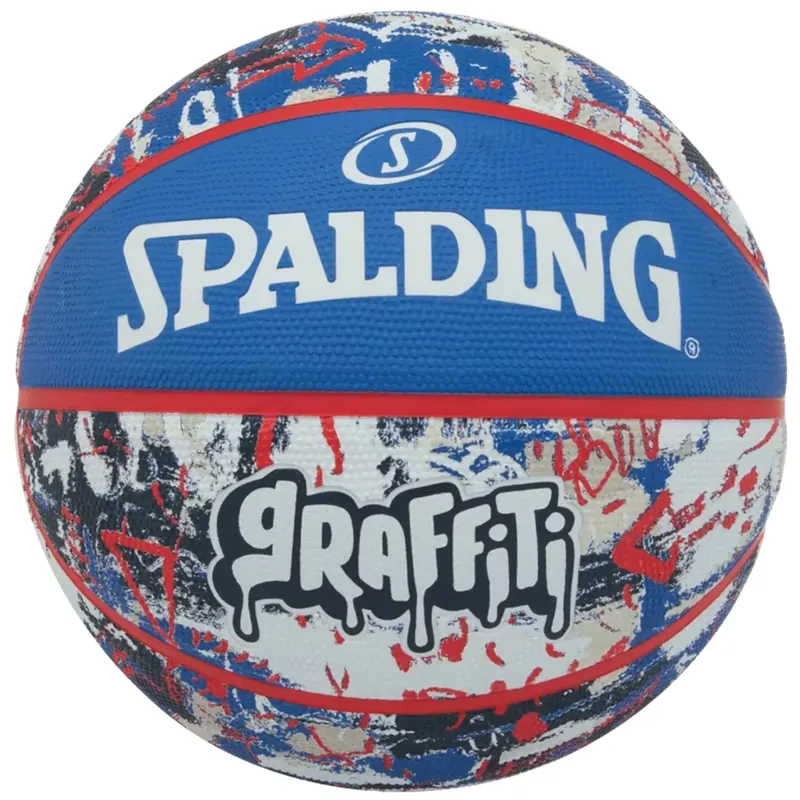Spalding Graffiti Ball 84377Z, Unisex, Szare, piłki do koszykówki, Guma, rozmiar: 7
