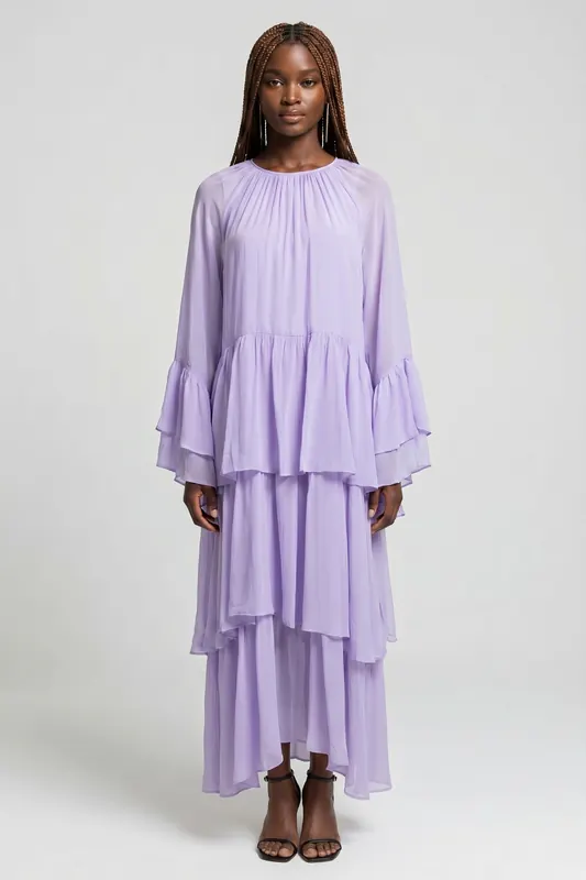 & Other Stories Pandora Dress Purple Maat: M | Maxi Jurken Outlet | Dames | Paars