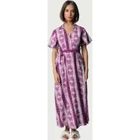 Colourful Rebel Ava Palm Collar Real Wrap Maxi Dress Ss Raspberry Wine Maat: XS | Maxi Jurken Outlet | Dames | Paars