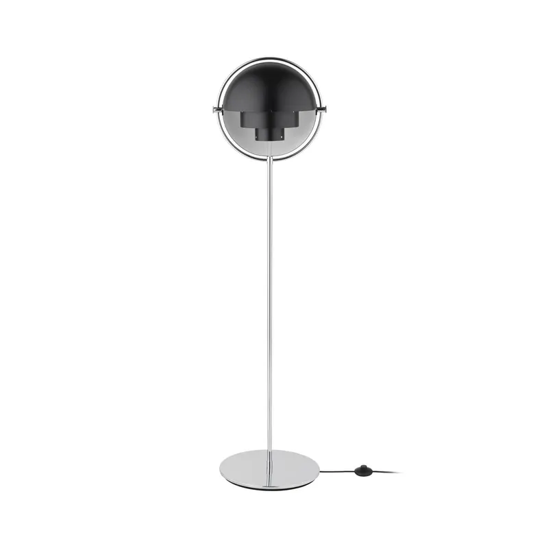 Gubi lampa podłogowa Lite wysokość 148 cm chrom/antracyt czarny
