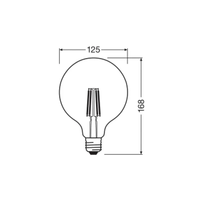 Żarówka LED OSRAM Globe G125 E27 7,2W Filament 2 700K