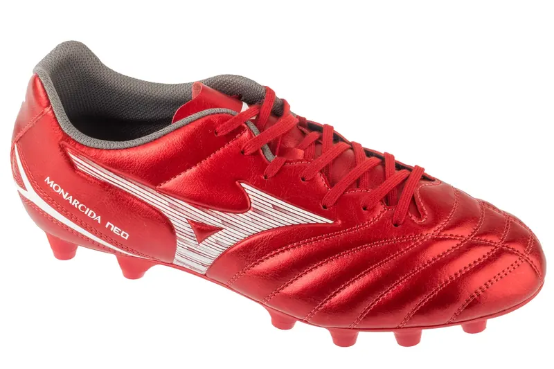 Mizuno Monarcida Neo III Select FG P1GA252560, Męskie, Czerwone, buty piłkarskie - korki, skóra syntetyczna, rozmiar: 41