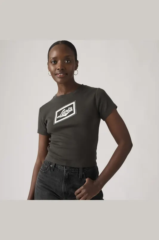 Levi's Graphic Essential Sporty Tee Maat: M | Tops Outlet | Dames | Zwart
