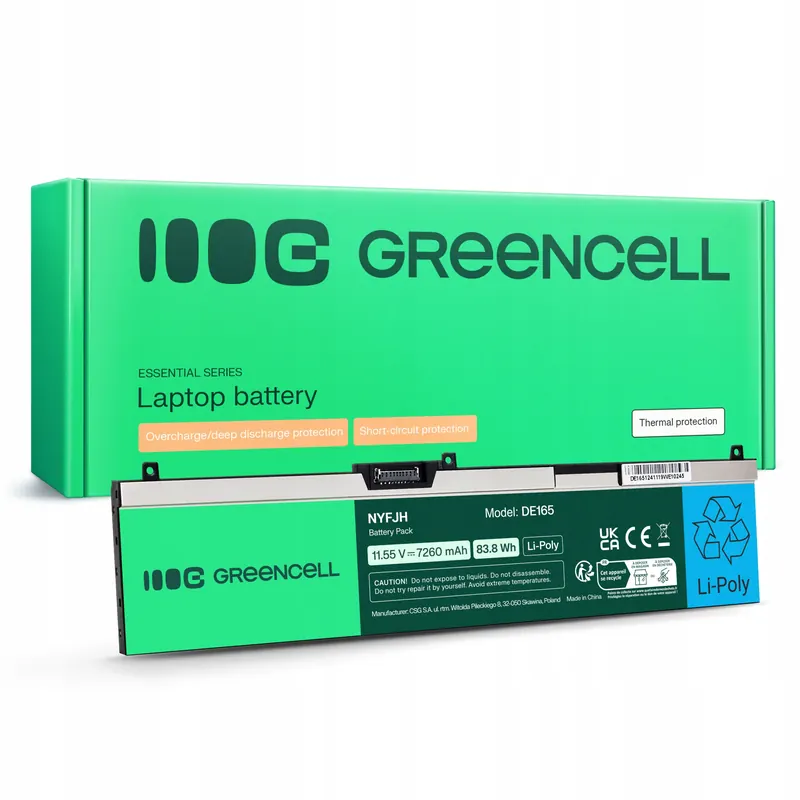 Batéria pre notebooky Dell Li-Pol 7260 mAh Green Cell