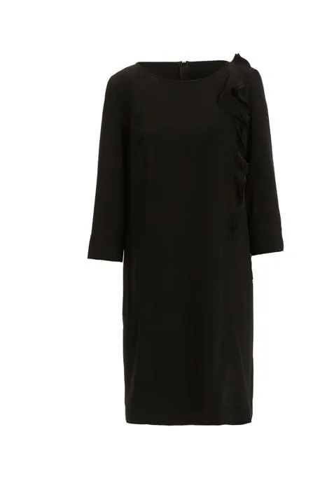 River Woods Dress Volant Detail Black Maat: 40 | Mini Jurken Outlet | Dames | Zwart
