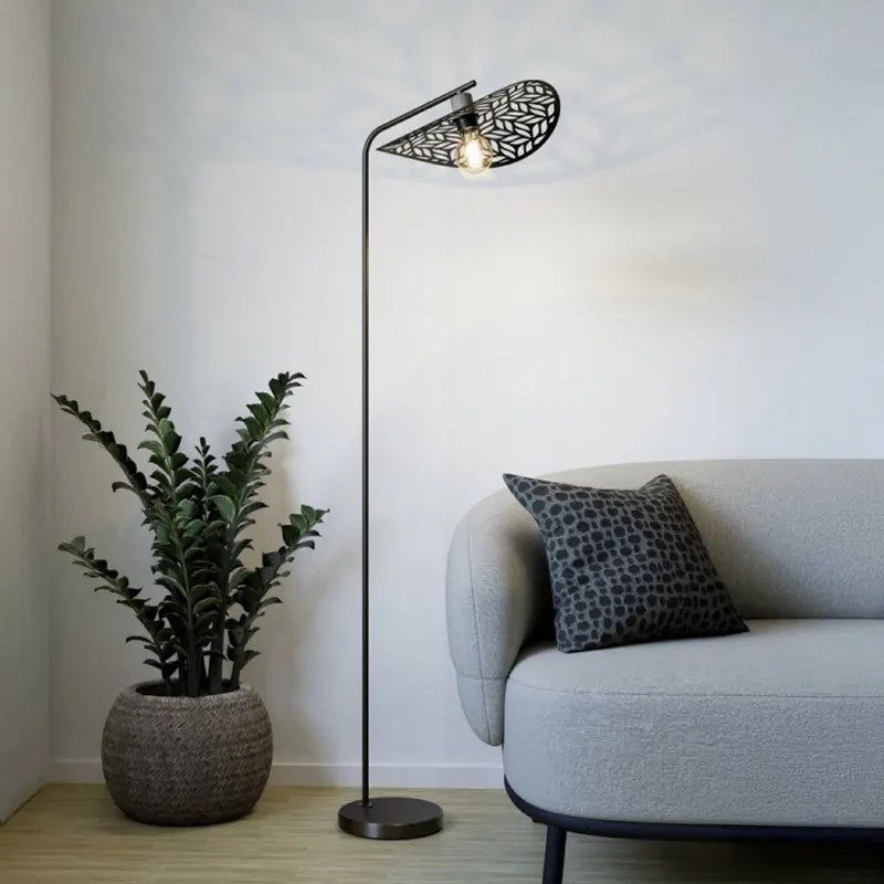 Lampa podłogowa EGLO SWABY, kolor brązowy, wysokość 160 cm, metal, E27