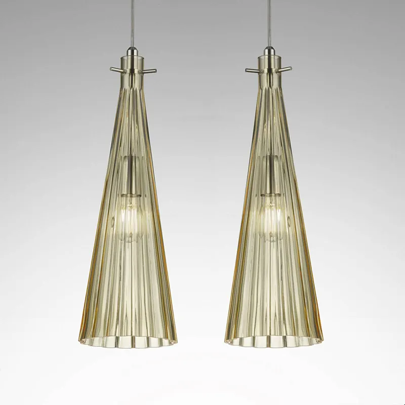 Lampa wisząca Costa Rica, 2-punktowa, bursztynowa