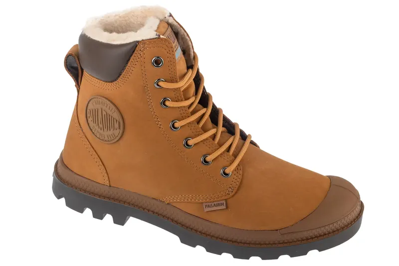 Palladium Pampa Sport Cuff WPS 72992-697-M, Męskie, Żółte, buty sneakers, nubuk, rozmiar: 43