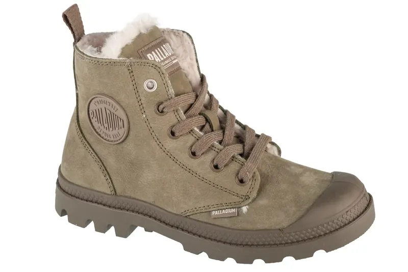 Palladium Pampa Hi Zip WL 95982-377-M, Damskie, Zielone, buty sneakers, nubuk, rozmiar: 37