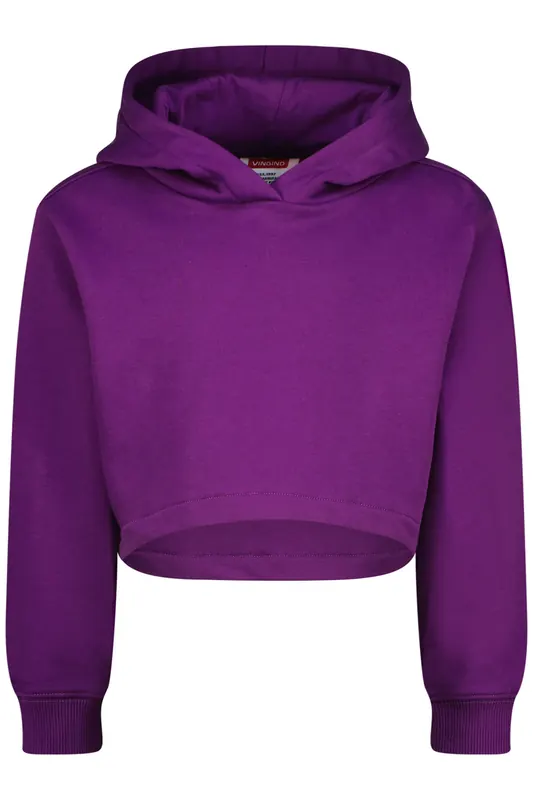 Vingino Girls G-basic-sweat-hoody Crop Hoody Ultra Purple Maat: 6 | Sportkleding Outlet | kids | Paars