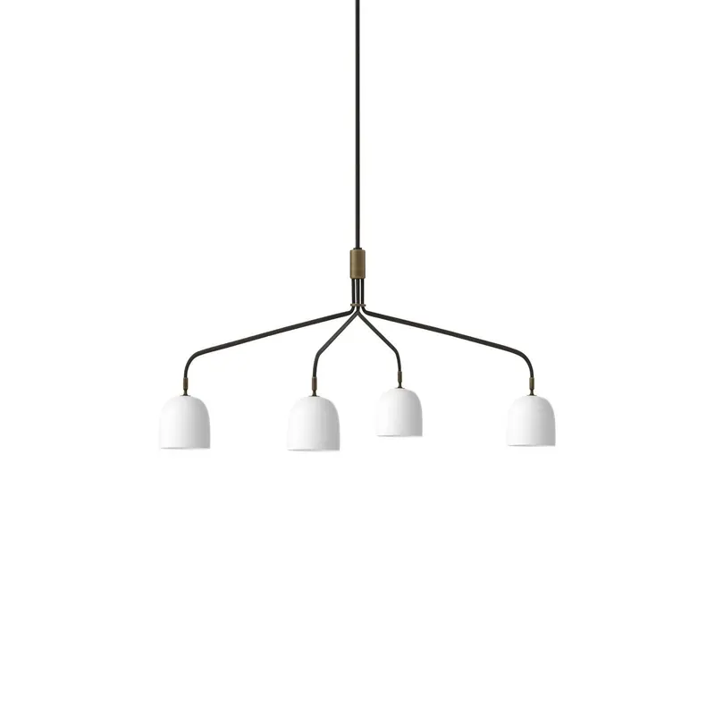 Gubi Żyrandol Howard 4-punktowy 134x103 cm biały/gunmetal