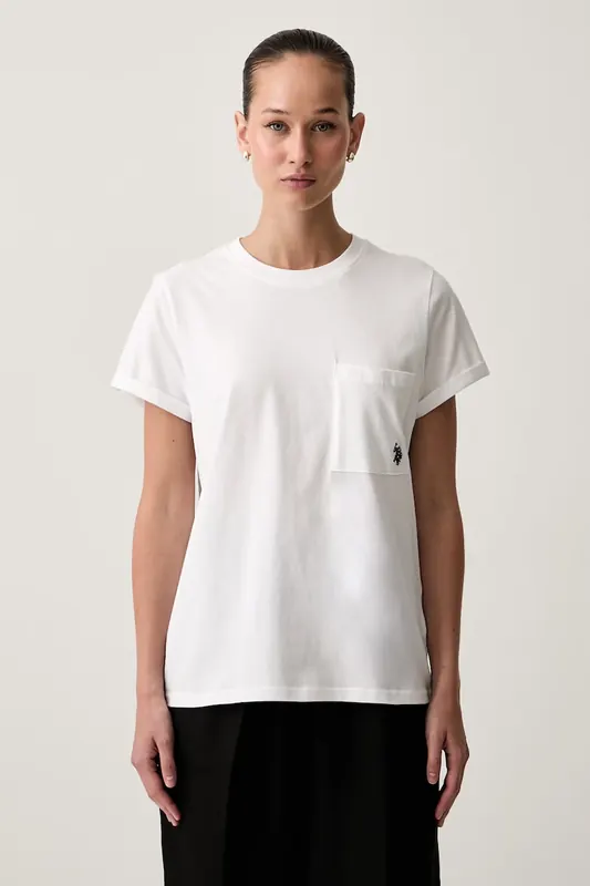 U.S. Polo Assn. T-shirt damski bawełniany Crew Neck Pocket