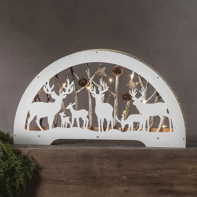Świecznik LED Fauna biały