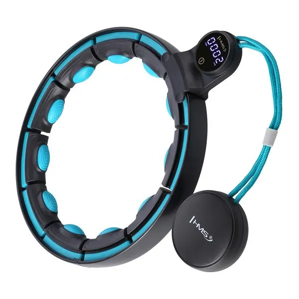 HMS HHM17 HULA HOP BLACK/TURQUOISE Z MAGNESAMI I OBCIĄŻNIKIEM + LICZNIK