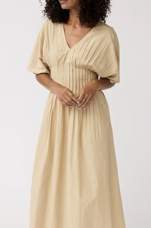 Alchemist Dress Pippa Sand Maat: 36 | Midi Jurken Outlet | Dames | Beige