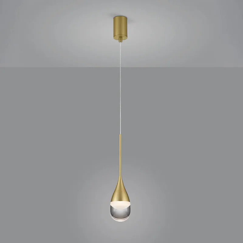 Helestra Deep żyrandol LED, matowy złoty