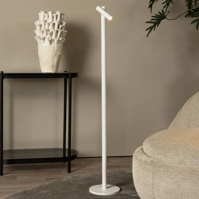 Lampa stojąca LED Antrim z akumulatorem, biała, 1-punktowa, IP54, ściemniana