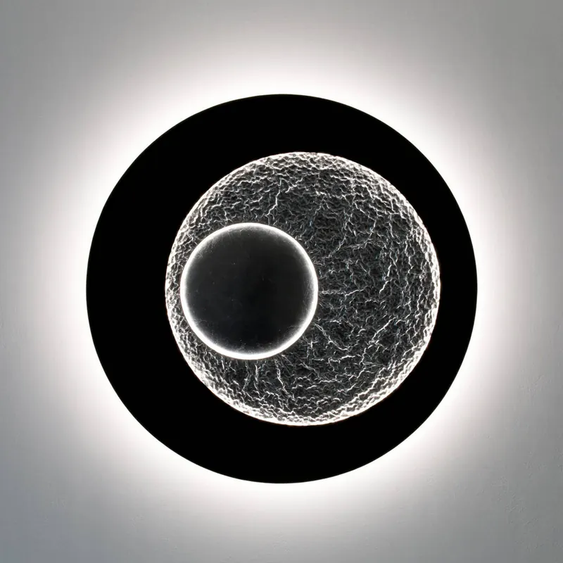 Kinkiet LED URANO GIGANTE XL, czarny/srebrny, Ø 100 cm, ściemniany