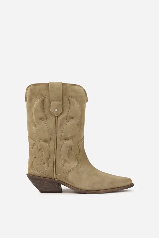 Bronx Chel-sey Ankle Boot Stone Olive Maat: 37 | Laarzen Outlet | Dames | Bruin